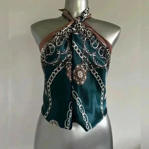 🆕Luxury  Satin Scarf Top